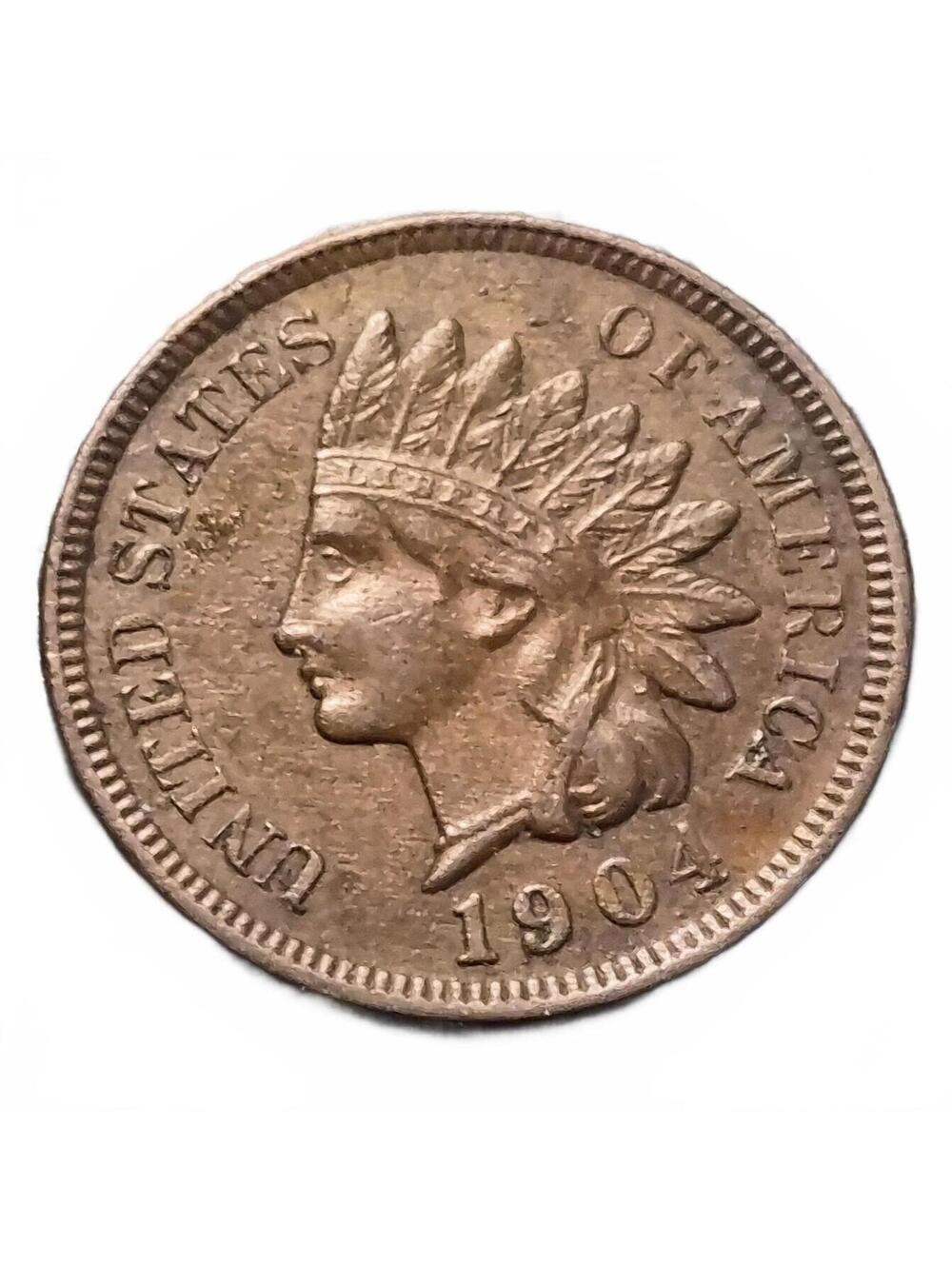 1904 Indian Head Penny Full Liberty Diamonds XF #199
